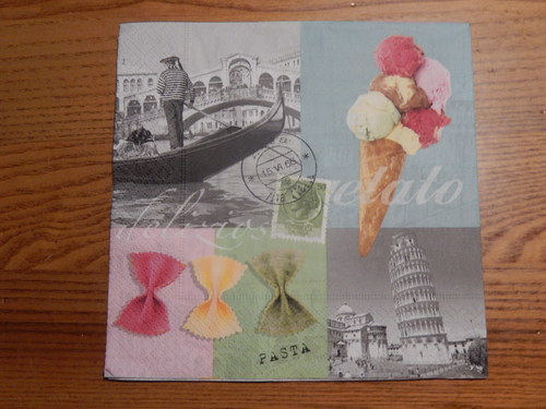 Ubrousek na decoupage - Itálie