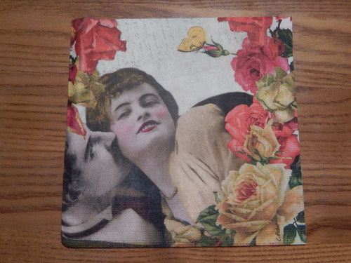 Ubrousek na decoupage - láska z pamětníků