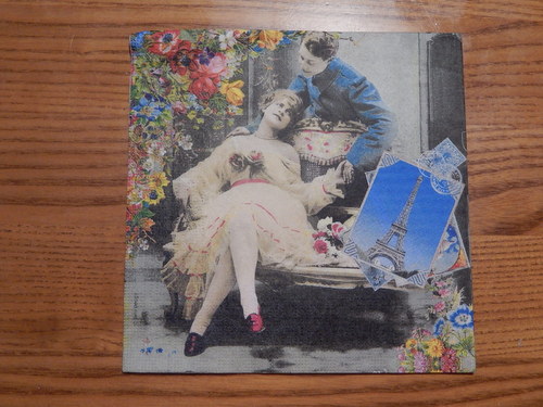 Ubrousek na decoupage - láska z románu
