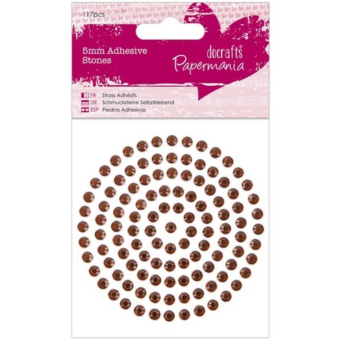 Samolepicí kamínky 117ks (5mm) - Bronzové