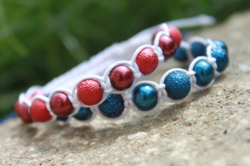 Náramek makramé/shamballa — foto 1