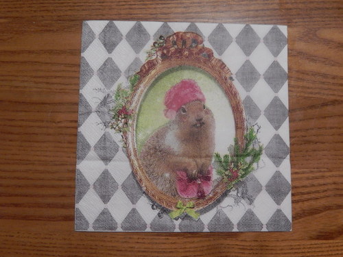 Ubrousek na decoupage - sysel — foto 1