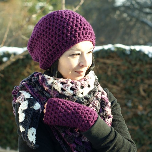 Čučoriedkový (set čiapkorukavicový) — foto 1