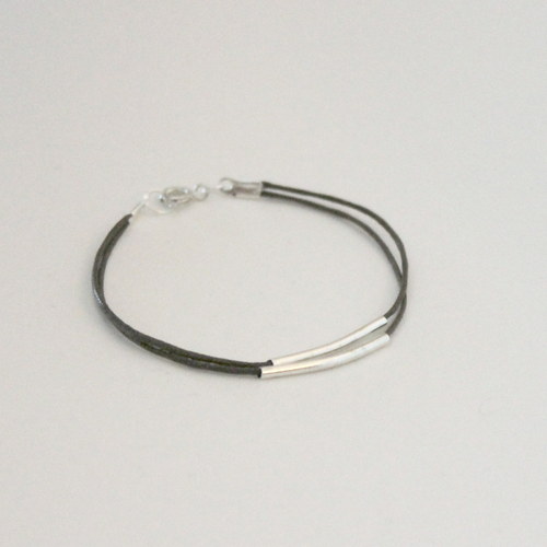 Silver&dark brown tube — foto 1