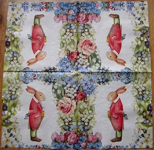 VEL 013 - ubrousek 33x33 - zajíc ve fraku