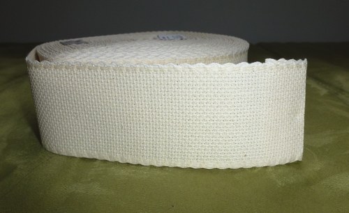 Kanavová stuha na vyšívání ecru - šíře 50 mm