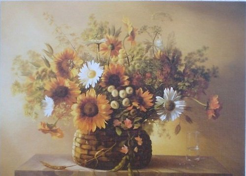 Květiny-Reprodukce Decoupage — foto 1