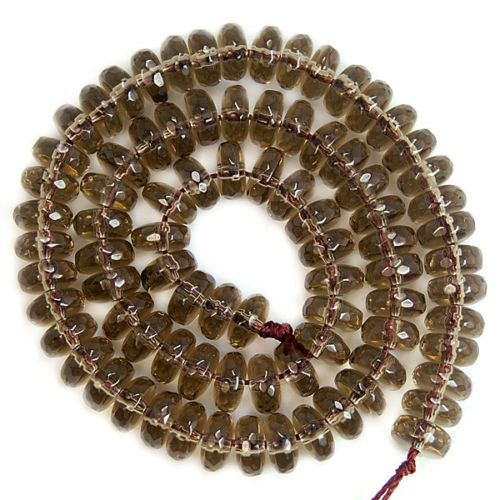 Záhněda broušene rondelle 5x10mm - pár