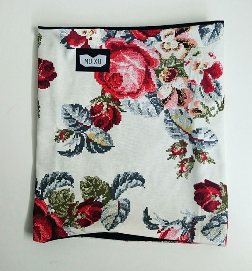 Pixelize rose/black oboustranný nákrčník — foto 1