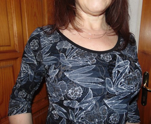 Tričko černý květ