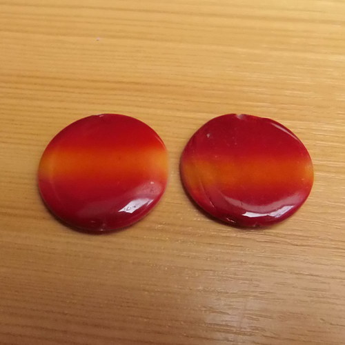 Perleťové placky 30 mm - 2 kusy - II. jak