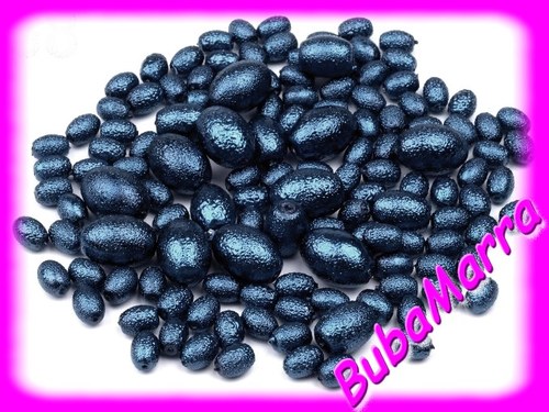 ~25g mix ~Voskované perly~ oliva ZIGANA ~ MODRÁ