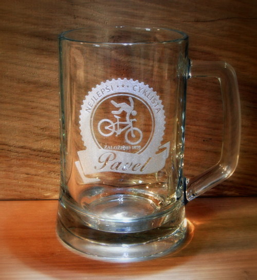 Pivní sklenice (krýgl) - nejlepší cyklista
