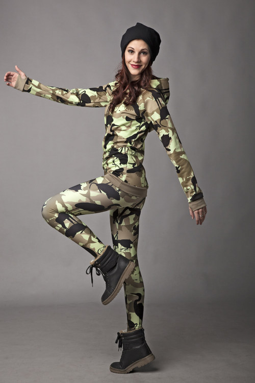 Camo pistachio- mikina