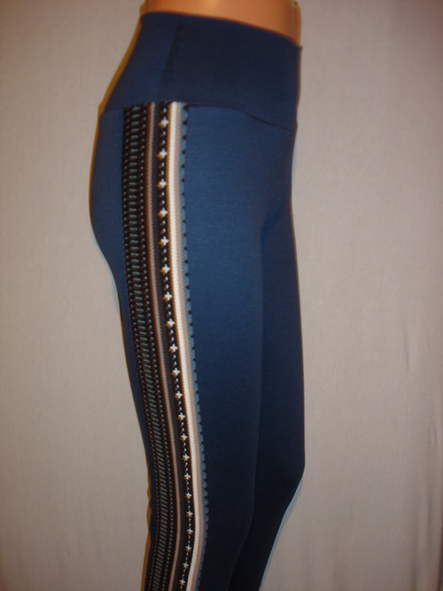 Leggings modré s lampasem vel.40/42