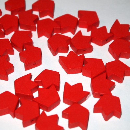 Dřevěné korálky - korunky 16 x 15 mm (cena 30ks)