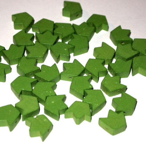 Dřevěné korálky - korunky 16 x 15 mm (cena 30ks)