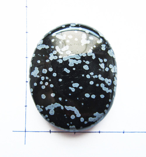 VÝPRODEJ Obsidián vločkový placka 39x32x10 — foto 1