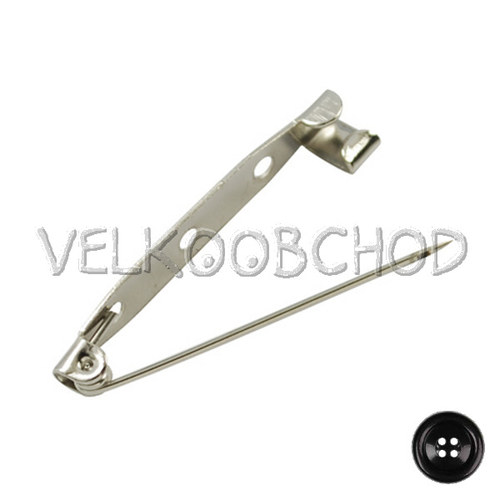 Brožový můstek s 3 otvory, 40x6mm - platina (20ks)
