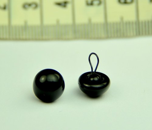 Skleněné oči černé průměr 10 mm — foto 1