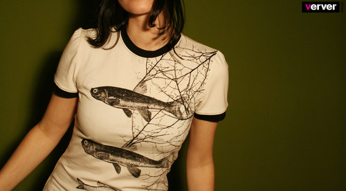 Triko "Něco z Alenky…" ryby (S) — foto 1
