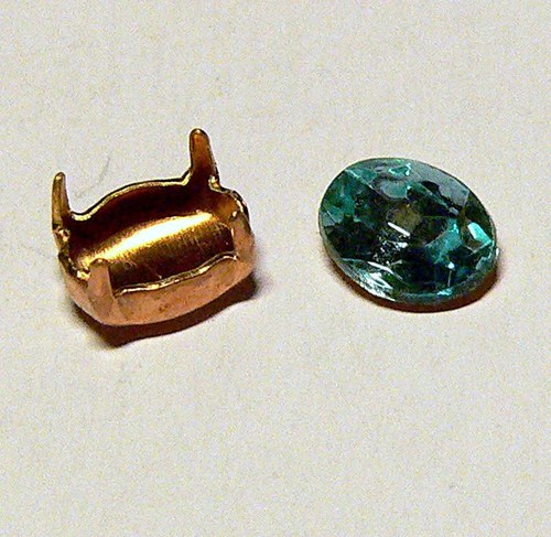 36) ovál 8x6mm kotlík+dublet-aqua