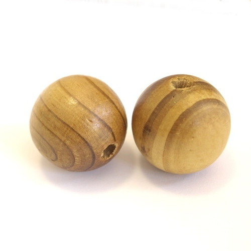 Dřevěné korálky KULIČKA natural 30 mm (cena 5ks)