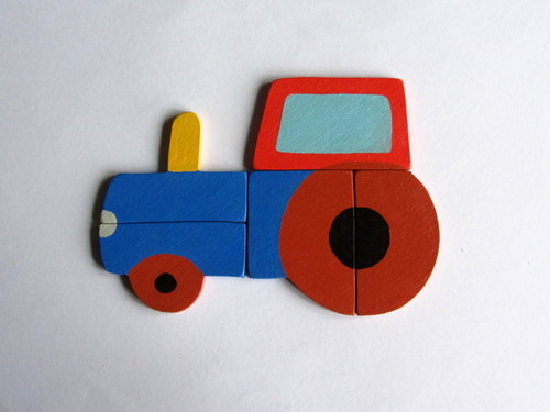 Traktor-skládačka s magnety — foto 1