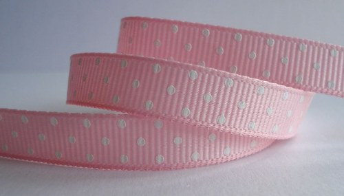 Stuha rypsová š.10 mm: Puntíčky- růžová
