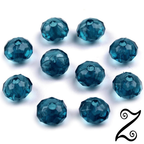 Broušené, zelená tmavá, 5x6 mm (30ks)