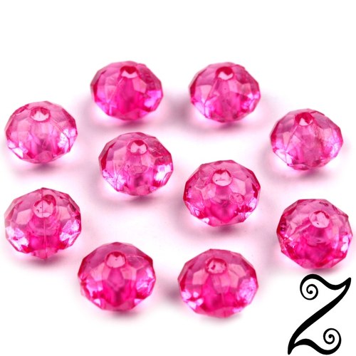 Broušené, růžová ostrá, 5x6 mm (30ks)