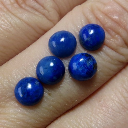 Lapis lazuli, kabošonek 6mm — foto 1