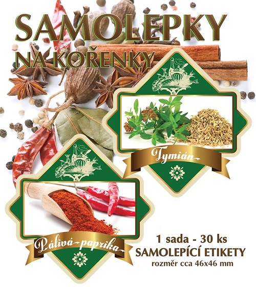 Samolepky na kořenky - sada 30 ks