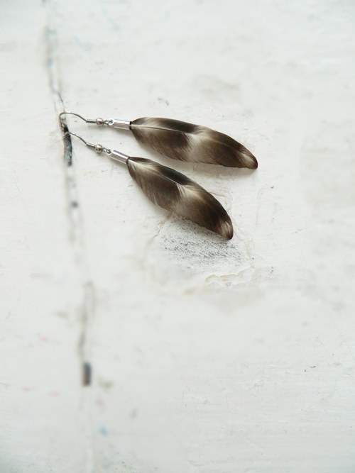 Peříčkové náušnice MINI- kolekce "SIMPLE" — foto 1