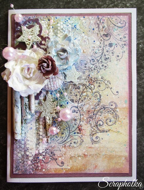 Mixed media vánoční přání — foto 1