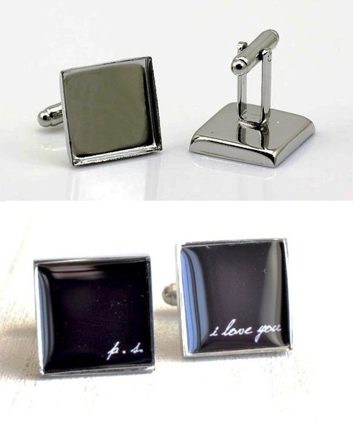 Manžetové knoflíčky Ø12x12mm/platina-1pár