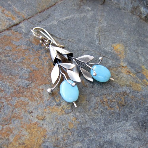 Karin - stříbrné s modrými opály... — foto 1