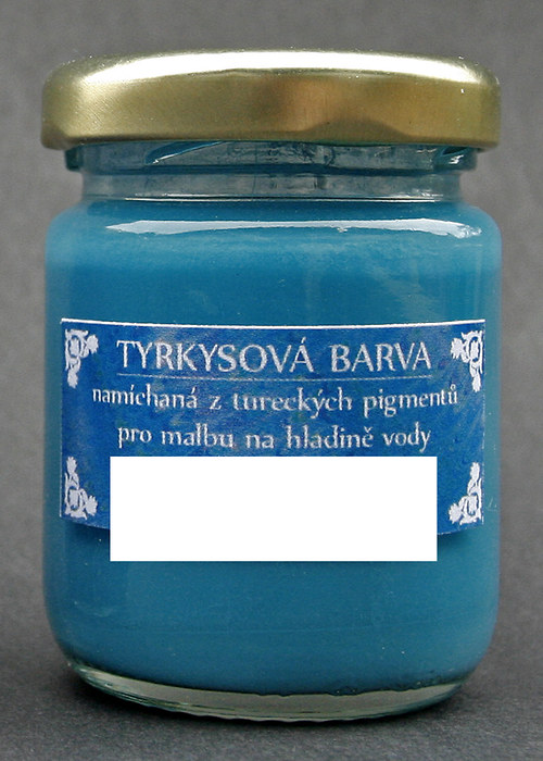 Ebru barva - tyrkysová