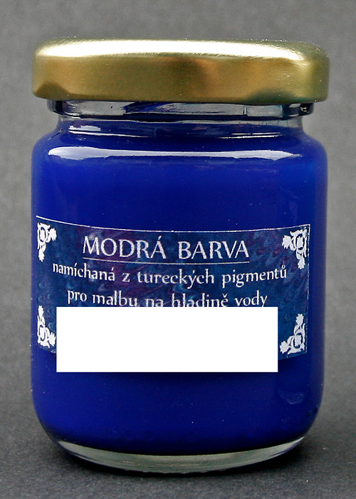 Ebru barva - tmavě modrá — foto 1