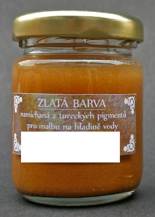 Ebru barva - zlatá — foto 1