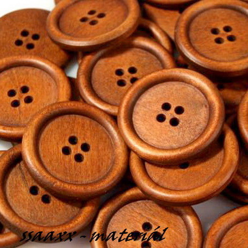 Dřevěný knoflík - 3 cm — foto 1
