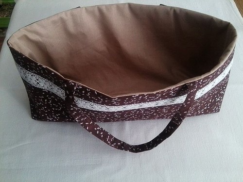 Látkový košíček - hnědé bylinky — foto 1