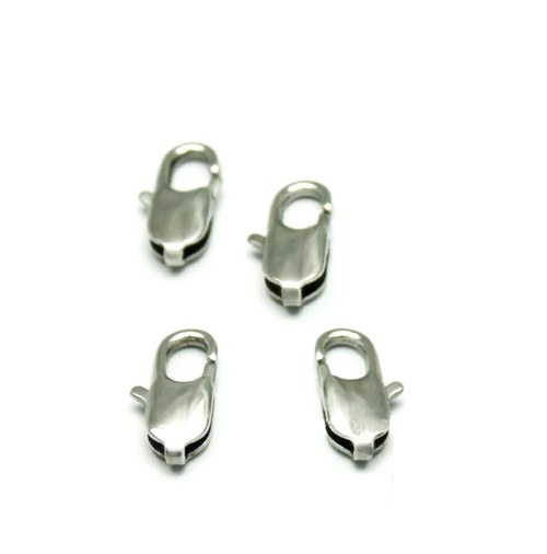 Karabinka 12mm barva Platina-3ks