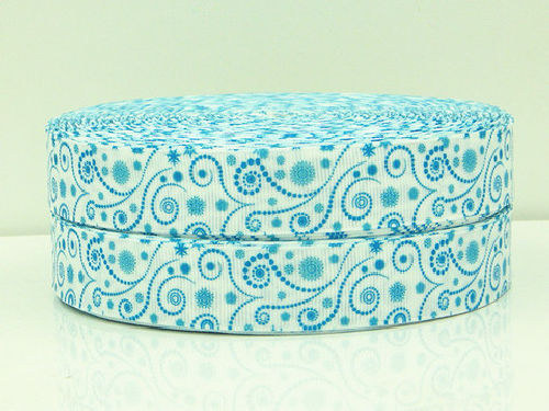 Stuha rypsová š.22 mm: Blue Swirl