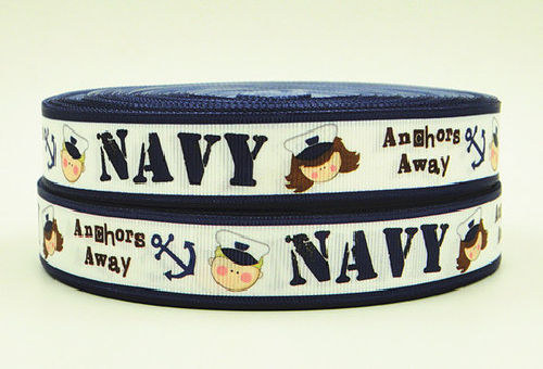 Stuha rypsová š.22 mm: Navy — foto 1