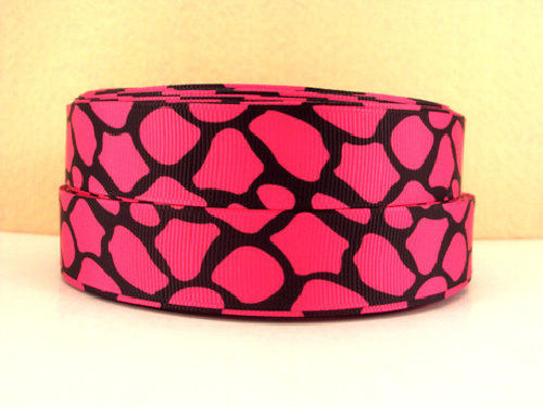 Stuha rypsová š.22 mm: Giraffe Pink