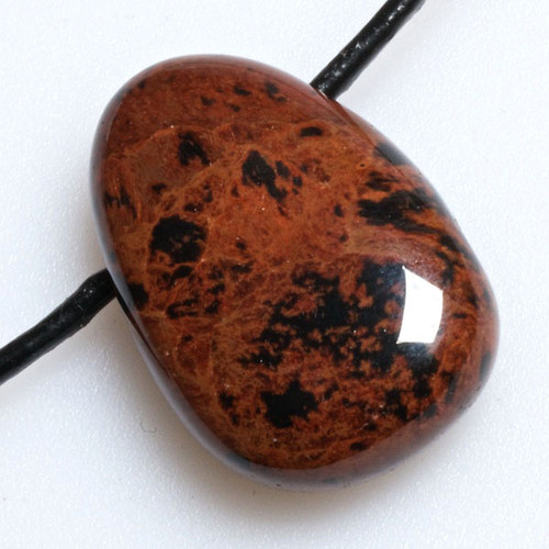 Obsidián mahagonový - vrtaný — foto 1