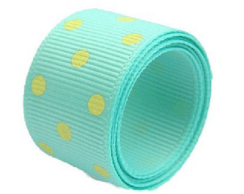 Stuha rypsová š.22 mm:Dots- pastel green/amethyst