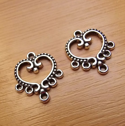 Ramínka - srdce - 19mm x 21mm