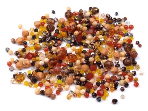 Korálky ramš ohňovky - mix velikostí (25g) — foto 1